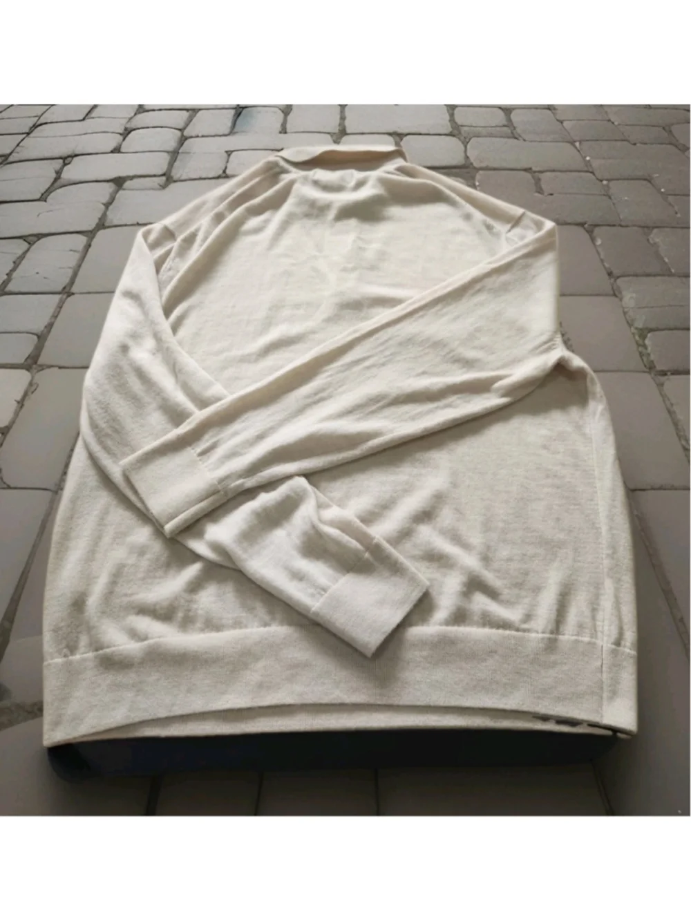 Banana Republic Mens Sweater 100% Merino Wool XL Pullover 3 Button Placket Beige